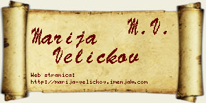 Marija Veličkov vizit kartica
